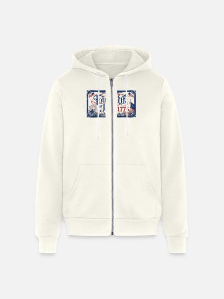 fourth of july - Unisex Full Zip Hoodie - vintage white