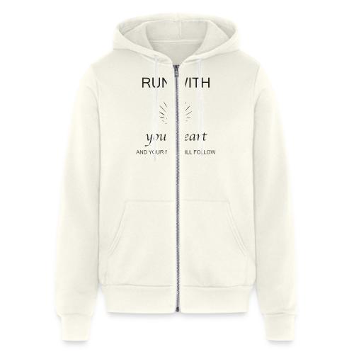 Run with your heart - Unisex Full Zip Hoodie