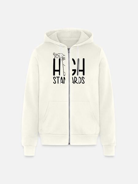 High Standards - Unisex Full Zip Hoodie - vintage white