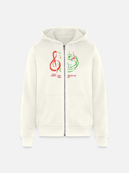 Music feelings - Unisex Full Zip Hoodie - vintage white