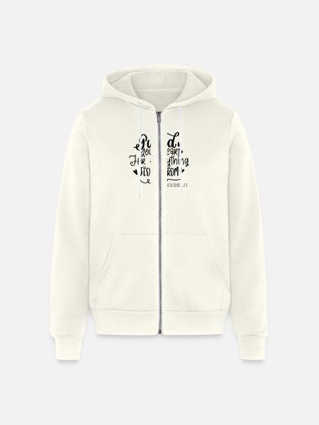 Guard your heart - Unisex Full Zip Hoodie - vintage white