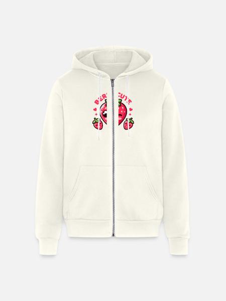 Berry Cute - Unisex Full Zip Hoodie - vintage white
