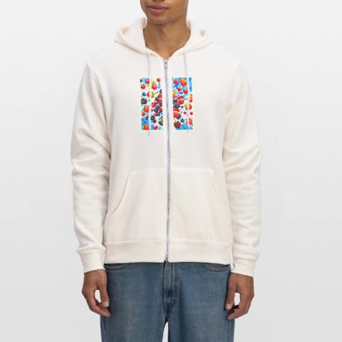 Colorful Berry Fiesta Design - Unisex Full Zip Hoodie