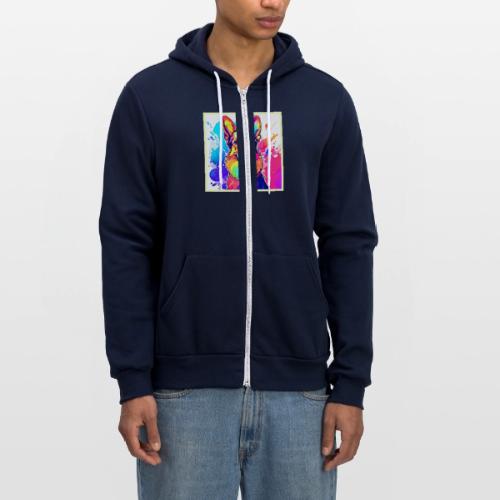 Rainbow Corgi: Pop Art Puppy Joy - Unisex Full Zip Hoodie