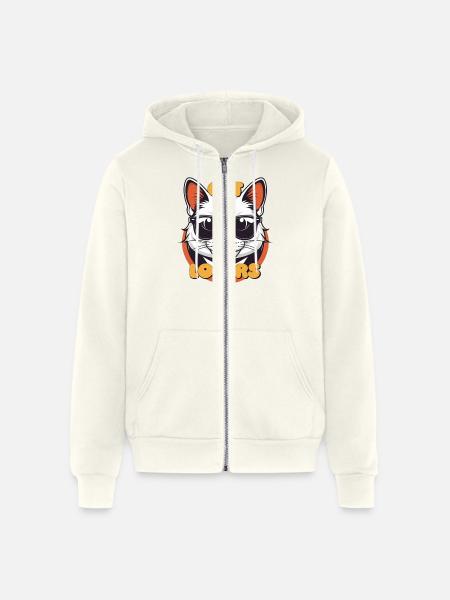 Cat lovers - Unisex Full Zip Hoodie - vintage white
