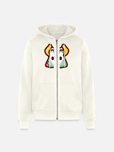 Cute Little Blob Monster - Unisex Full Zip Hoodie - vintage white
