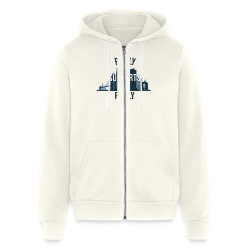Philly Supports Philly skyline blue transparentbg - Unisex Full Zip Hoodie