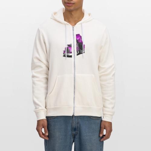 Dump Truck Purple - Unisex Full Zip Hoodie
