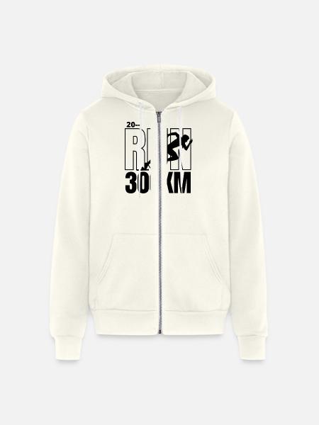 Run - Unisex Full Zip Hoodie - vintage white