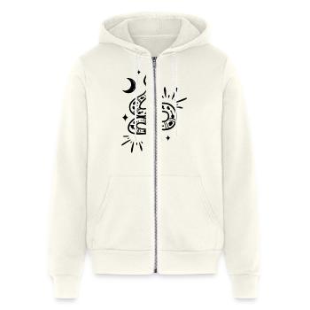 "Serpent Moonlight" T-Shirt - Embrace the Mystical - Unisex Full Zip Hoodie - vintage white - Front - Noah (186cm)