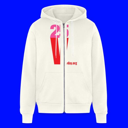 V25 pinkred webaddres tote - Unisex Full Zip Hoodie