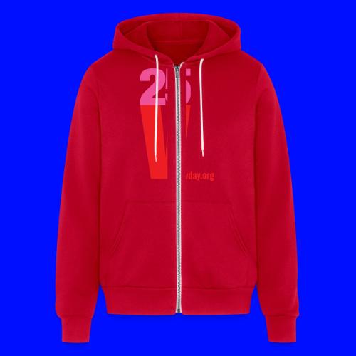 V25 pinkred webaddres tote - Unisex Full Zip Hoodie