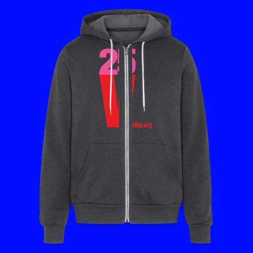 V25 pinkred webaddres tote - Unisex Full Zip Hoodie