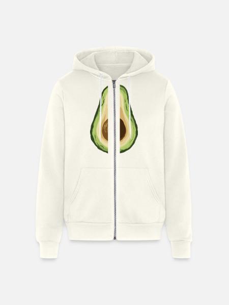 Ripe Avocado - Unisex Full Zip Hoodie - vintage white