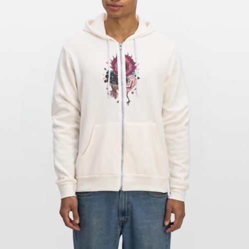 Gothic Valentine Eldritch Bloom – Dark Rom - Unisex Full Zip Hoodie