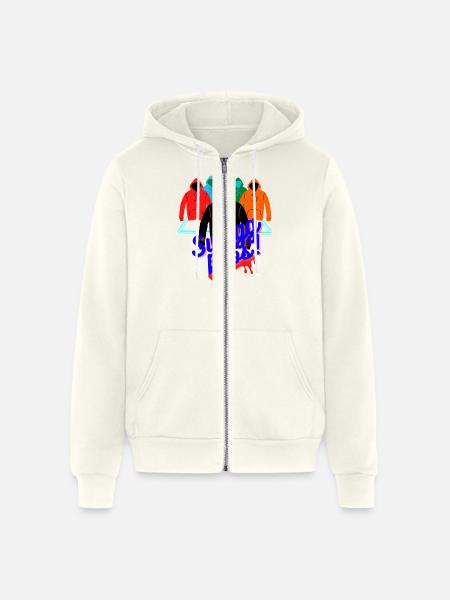 swag bros - Unisex Full Zip Hoodie - vintage white