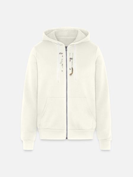 Funny Opossum, Opossum EWWW - Unisex Full Zip Hoodie - vintage white