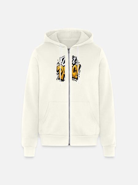 Don’t Panic Bold - Unisex Full Zip Hoodie - vintage white