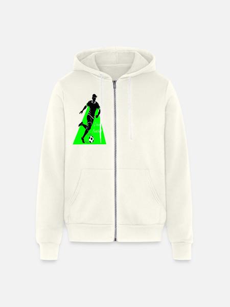 Passion for Football - Unisex Full Zip Hoodie - vintage white