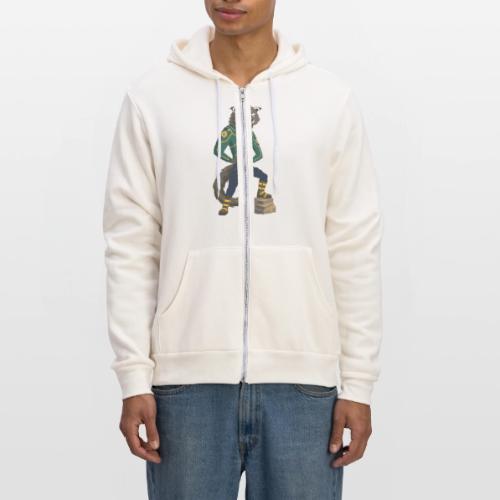 Raccoon Ranger in Neon Armor - Unisex Full Zip Hoodie