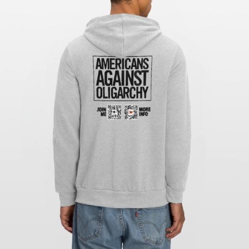 Oligarchy (black, back-facing) - Unisex Full Zip Hoodie