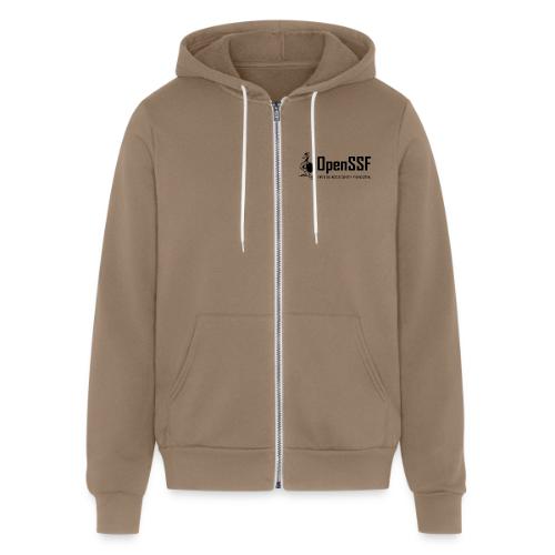 OpenSSF wide black and white logo - Unisex Full Zip Hoodie