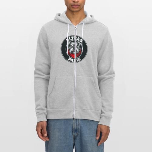 Ultras Paris Bulldog Football Fan Graphic - Unisex Full Zip Hoodie