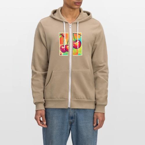 Vibrant Cherry Art - Unisex Full Zip Hoodie