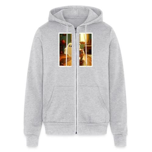 Funny Kitten Spooky Friend - Unisex Full Zip Hoodie