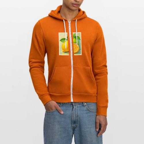 Zesty Citrus Burst of Sunshine Design - Unisex Full Zip Hoodie