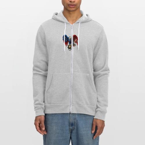 American Flag Bald Eagle - Helmet - Unisex Full Zip Hoodie