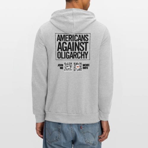 Oligarchy (black, back-facing) - Unisex Full Zip Hoodie