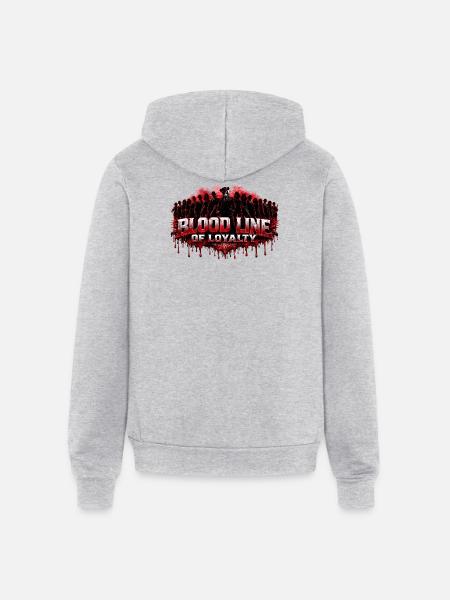 Bloodline of Loyalty - Unisex Full Zip Hoodie - heather gray