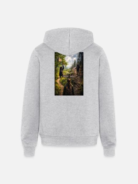 Choose the bear - Unisex Full Zip Hoodie - heather gray