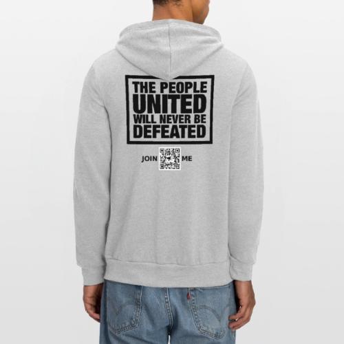 People United (black, back-facing) - Unisex Full Zip Hoodie