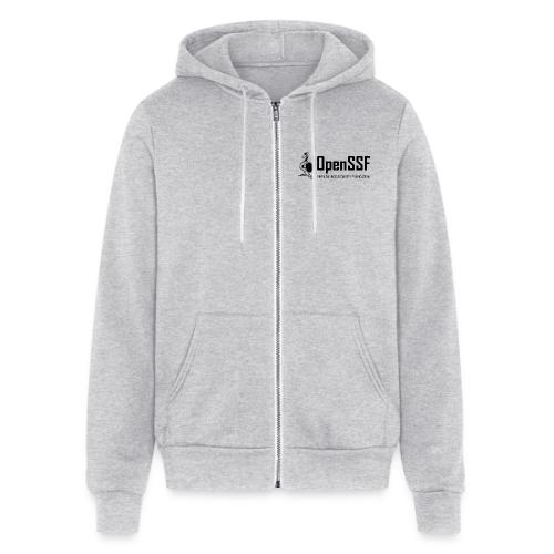 OpenSSF wide black and white logo - Unisex Full Zip Hoodie