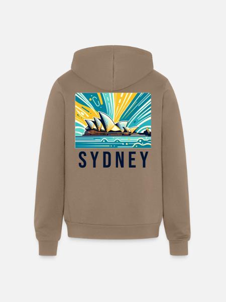 Sydney City - Unisex Full Zip Hoodie - cinder