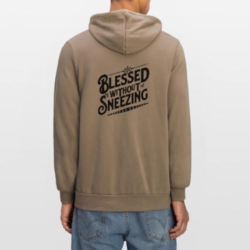 Blessed without Sneezing Mug Design - Unisex Full Zip Hoodie