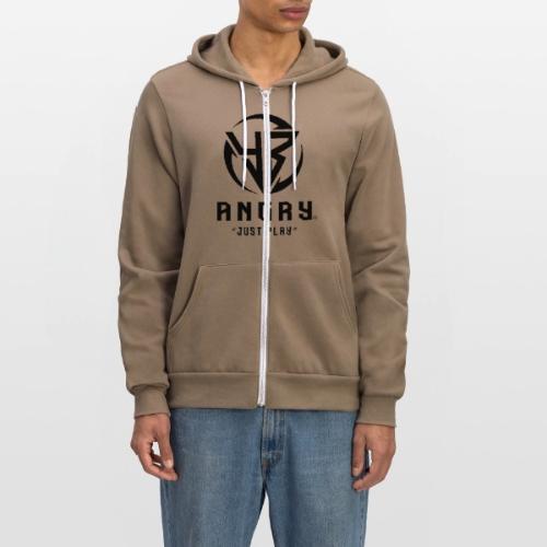 YBAngry Badge of Peace White Just Play - Unisex Full Zip Hoodie