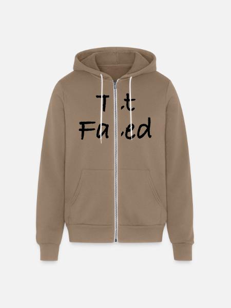 Tit Faced - Unisex Full Zip Hoodie - cinder