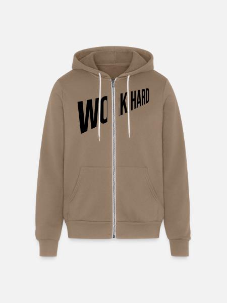 Design work hard - Unisex Full Zip Hoodie - cinder