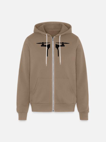 Drone - Unisex Full Zip Hoodie - cinder