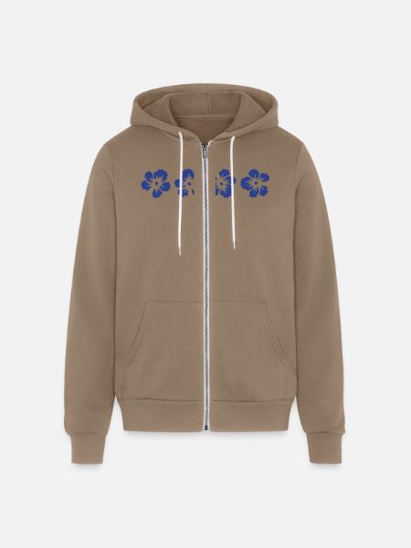 hawaii hibiscus flower - Unisex Full Zip Hoodie - cinder