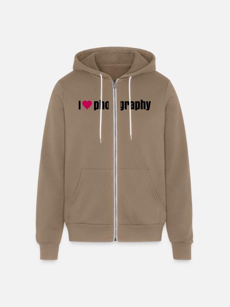 i love photography - Unisex Full Zip Hoodie - cinder