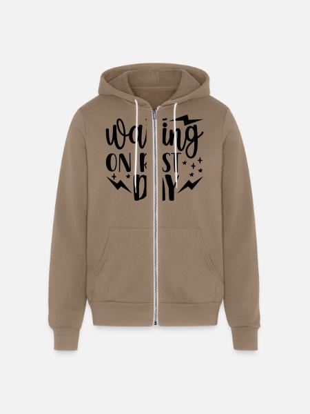 waiting on rest day - Unisex Full Zip Hoodie - cinder