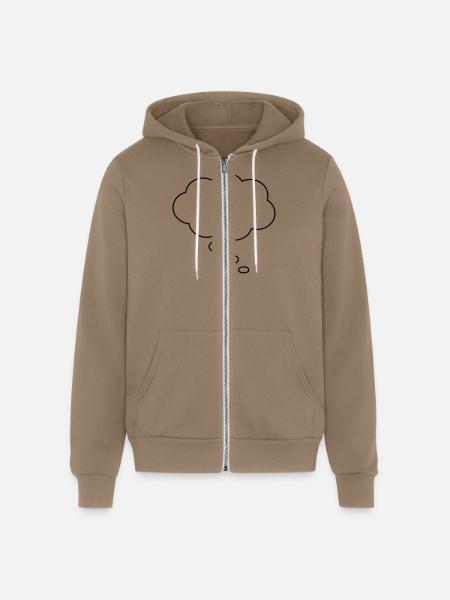 Thought bubble - Unisex Full Zip Hoodie - cinder
