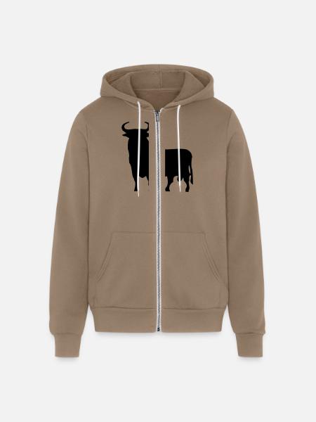 Spanish Bull - Unisex Full Zip Hoodie - cinder