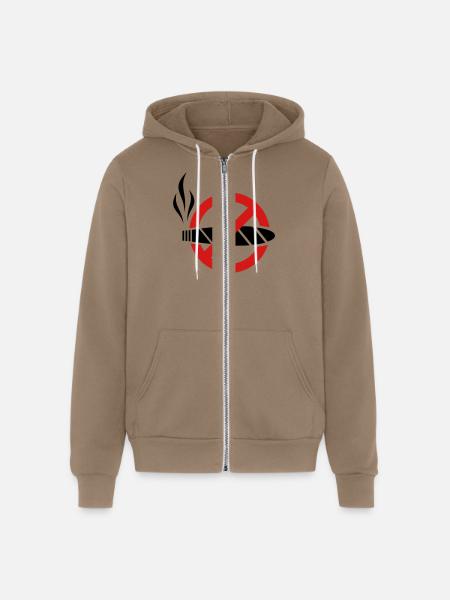 No smoking - cigar - Unisex Full Zip Hoodie - cinder