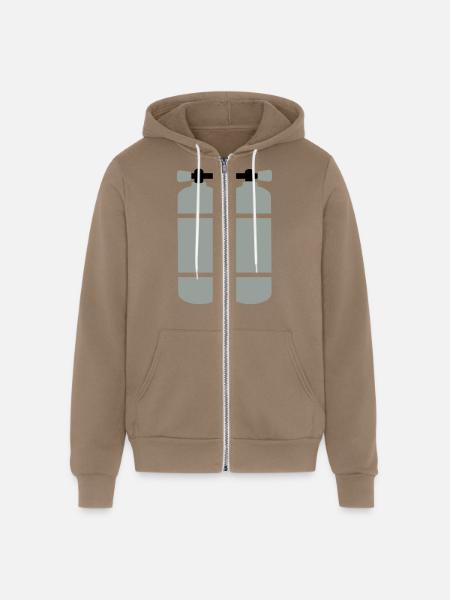 scuba - Unisex Full Zip Hoodie - cinder