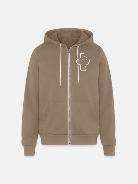 love together - Unisex Full Zip Hoodie - cinder
